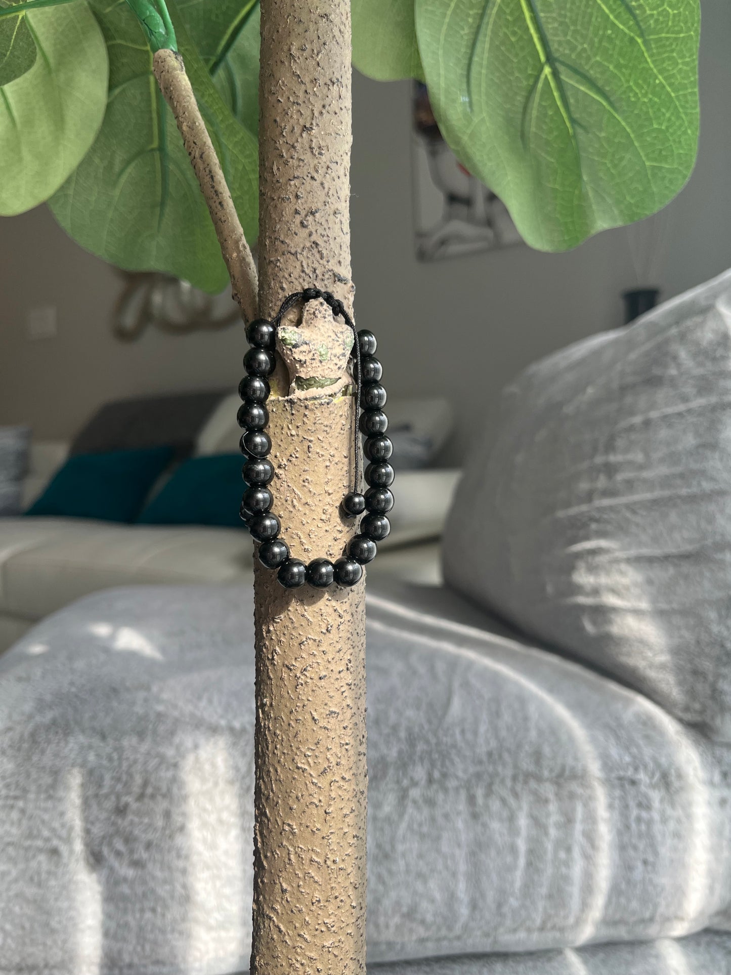 Natural Healing Gemstone Bracelet - Black Agate