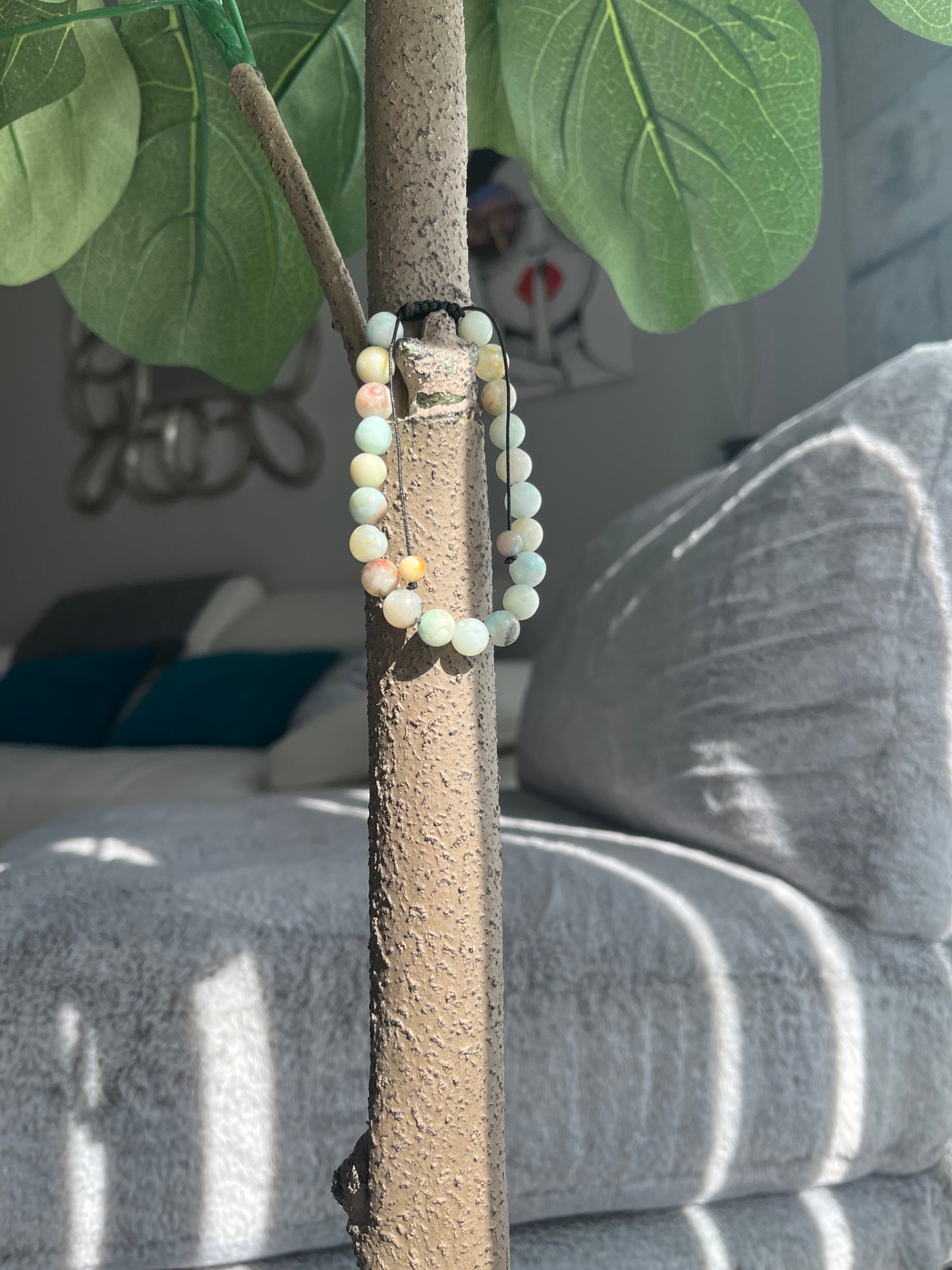 Natural Healing Gemstone Bracelet - Multi-Color Amazonite