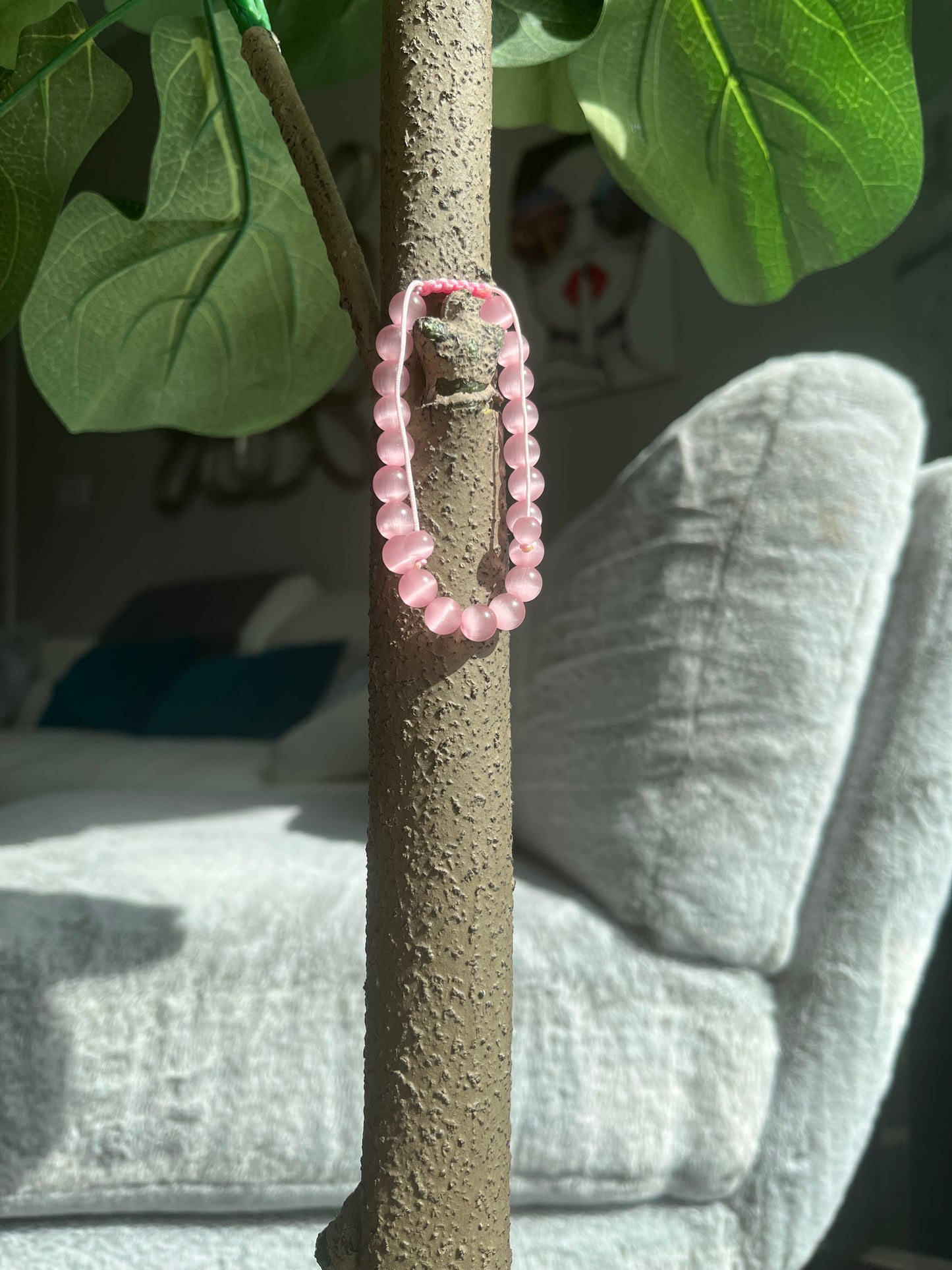 Natural Healing Gemstone Bracelet - Rose Quartz