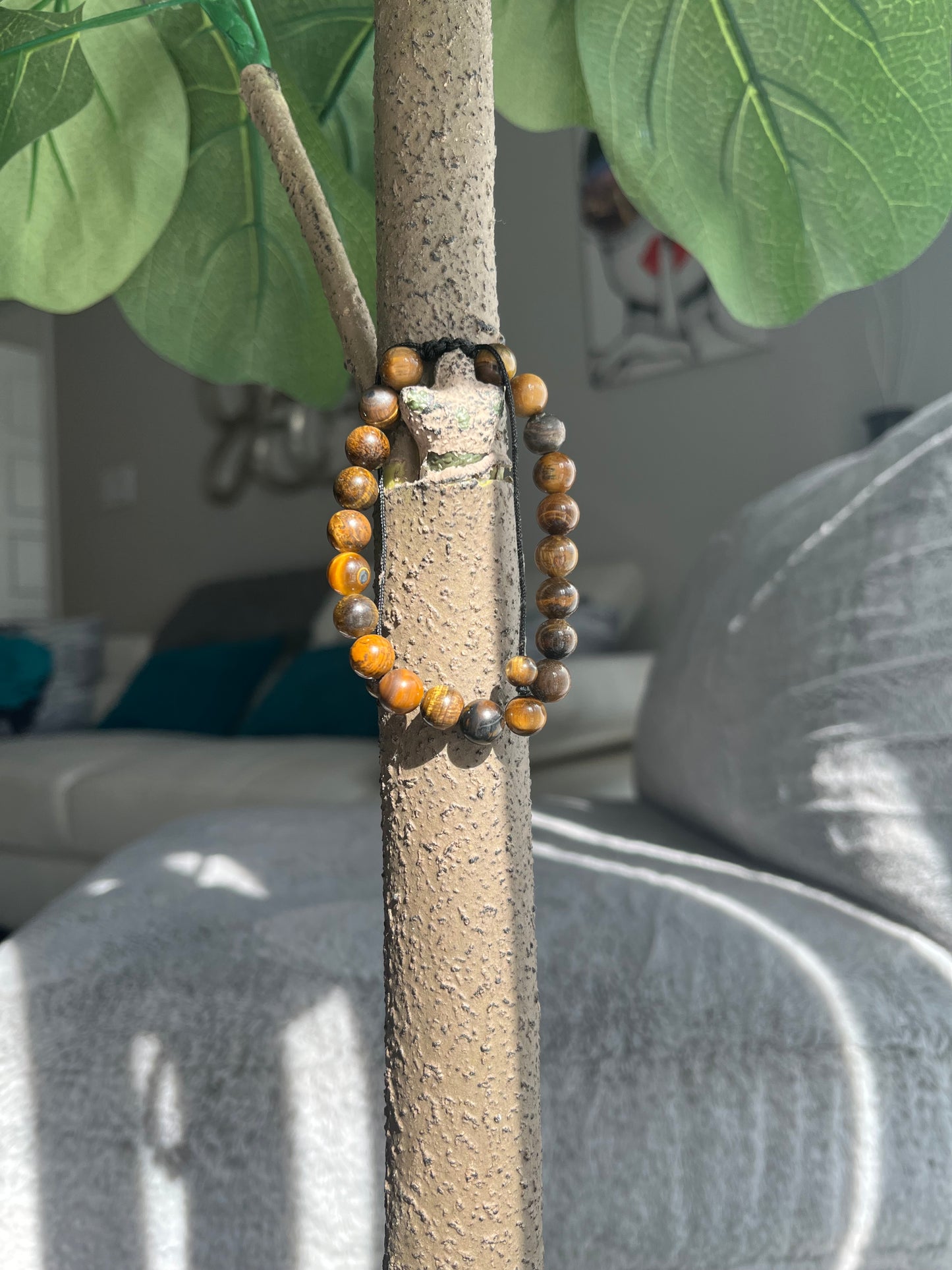 Natural Healing Gemstone Bracelet - Yellow Tiger Eye